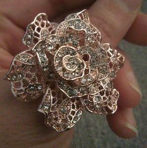 Pink Gold-ish Costume Cocktail Ring